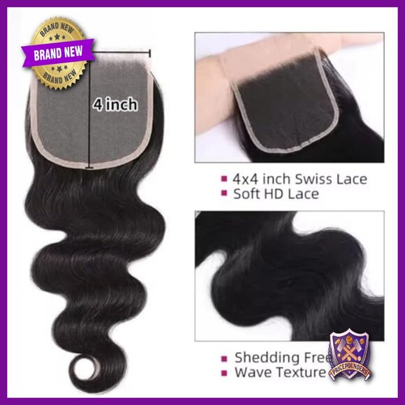 Brazilian Body Wave Human Hair Lace Closure 18-22 Inch Unprocessed Virgin main image 4